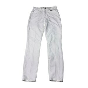 AO.LA Alice + Olivia Good HR Skinny Pintuck Jeans White Vintage USA Women 26X28